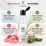 Wild Organic New Glycerine with Aloe Vera & Licorice Extract, Rose Fragrance-100ml
