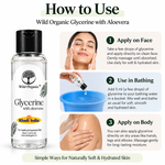 Wild Organic Glycerine with Aloe Vera & Rose Extract – 50ml