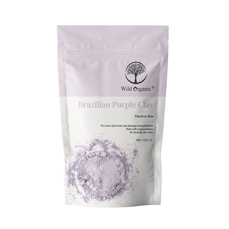 Brazilian Purple Clay Powder - Flawless Skin Clay - 100gm