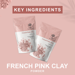 French Pink Clay Powder - Smooth and silk Clay - 100gm