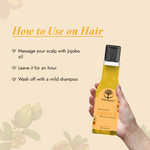 Jojoba Oil 100% Pure Cold Pressed Unrefined For Face, Hair & Skin