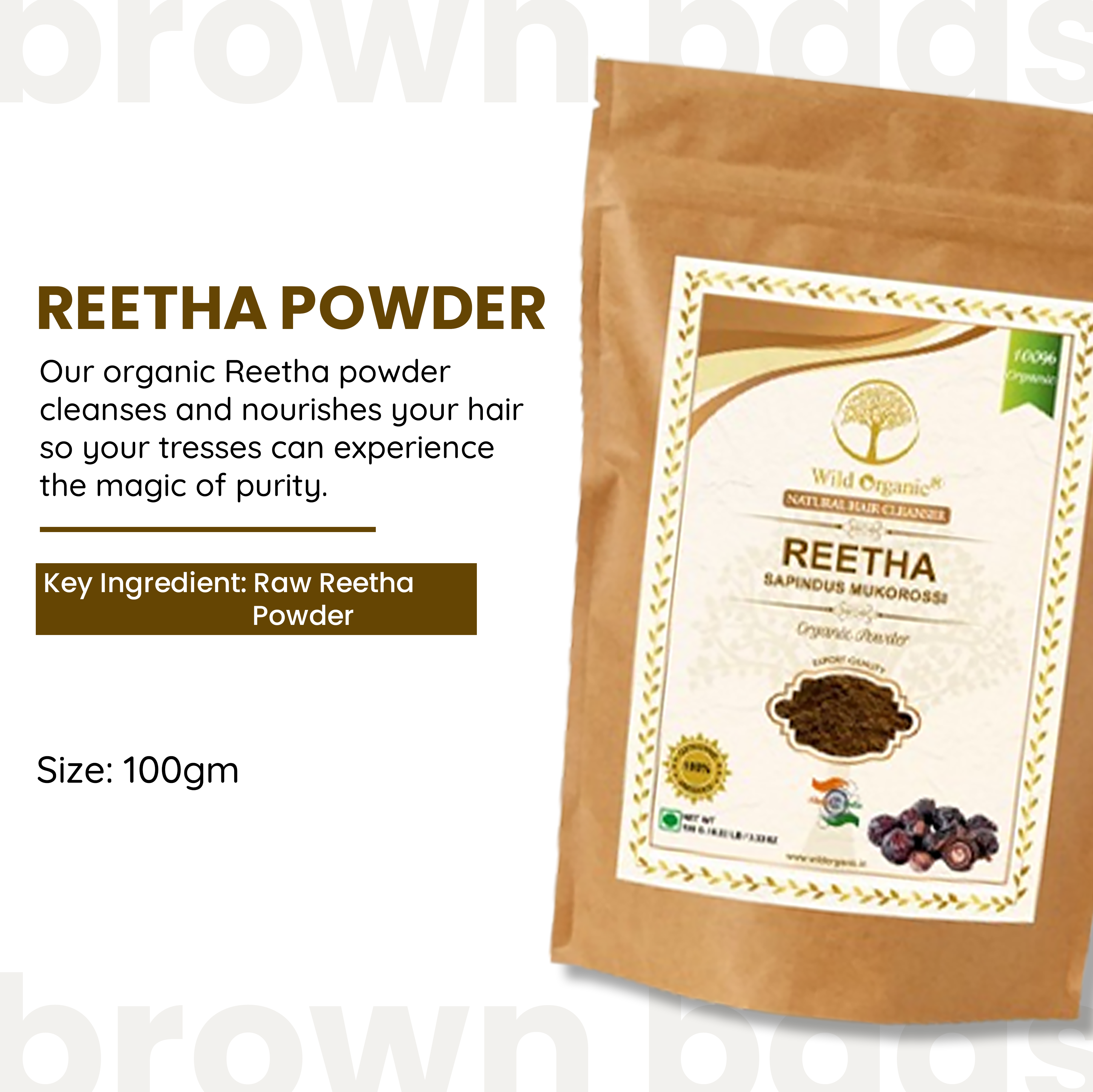 Reetha Fresh Reetha Powder – Wildorganic ind