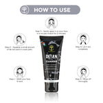 Activated Charcoal Peel off Mask+ Activated Charcoal Scrub + Detan Cleanser- KIT