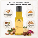 Wild Organic Argan Oil -100% Pure Cold Pressed Moroccan Oil for Hair, Beard & Skin | Natural Moisturizer- 100ml