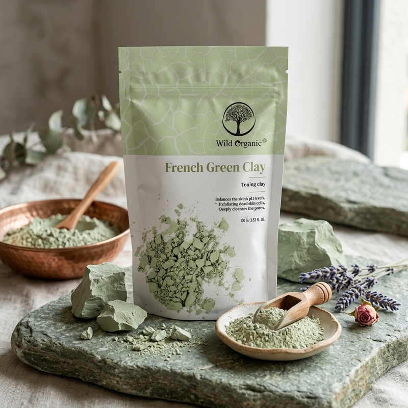 French Green Clay Powder- Toning Clay -100gm