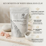 Wild Organic White Himalayan Clay Powder - Brightening Clay - 100gm