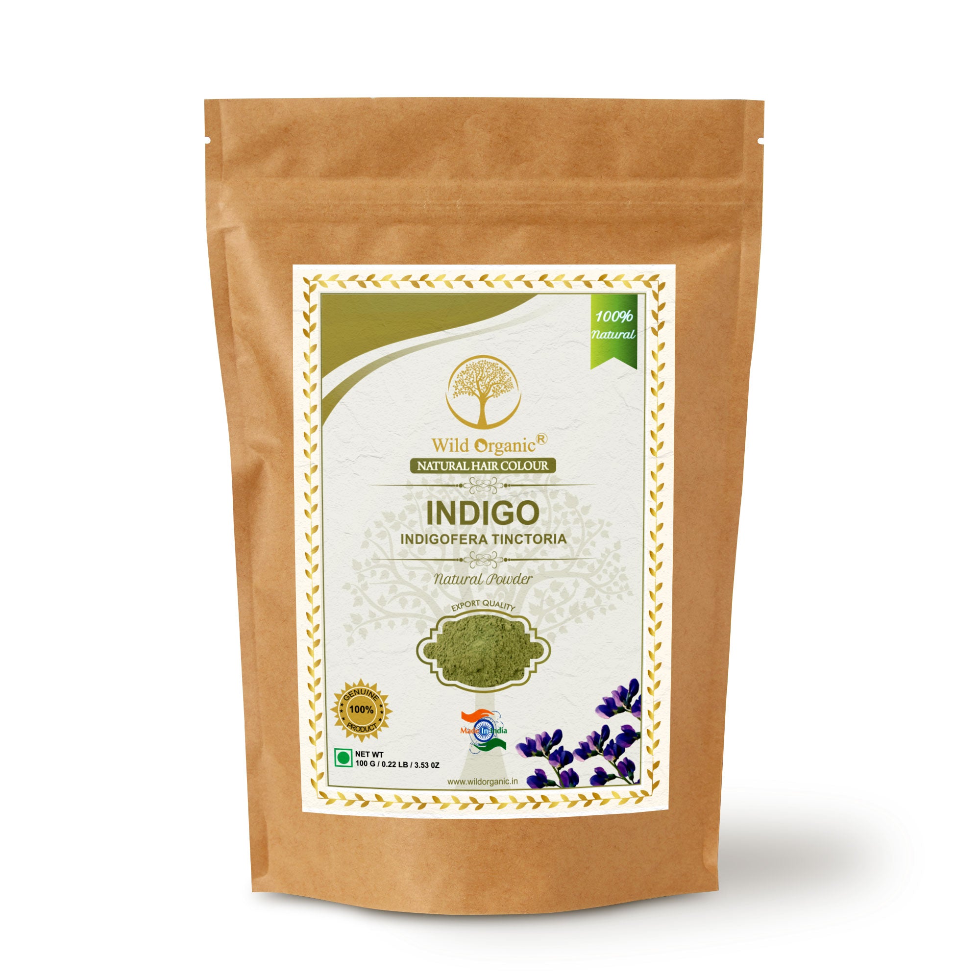 Indigo Powder Color Indigo Powder (100gm) Natural Hair Colour Online - Natural Hair Color ...