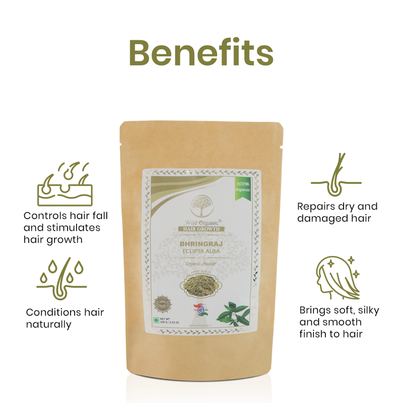 ORGANIC BHRINGRAJ POWDER - 100 gm