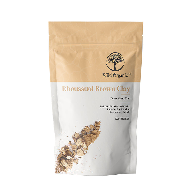 Rhoussuol Brown Clay Powder - Detoxifying Clay - 100gm